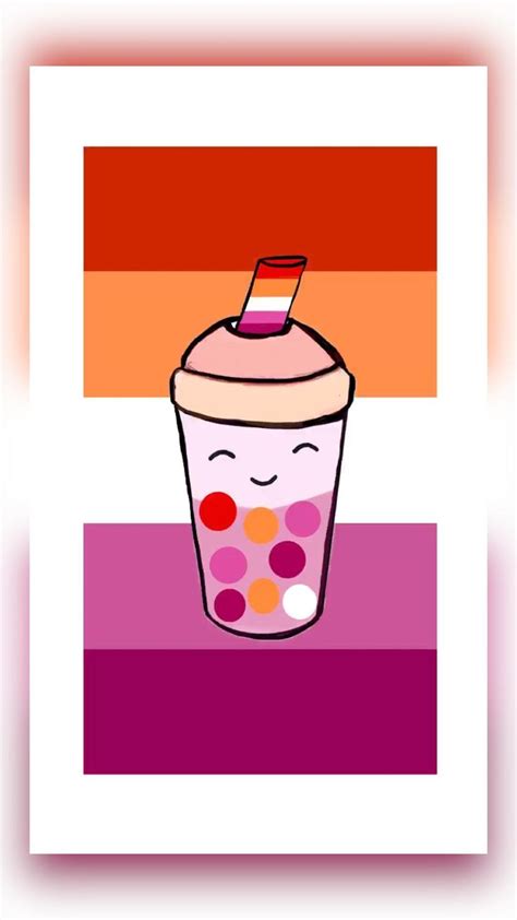 Lesbian Pride Boba Tea Wallpaper ️ In 2022 Tea Wallpaper Enamel Pins Wallpaper