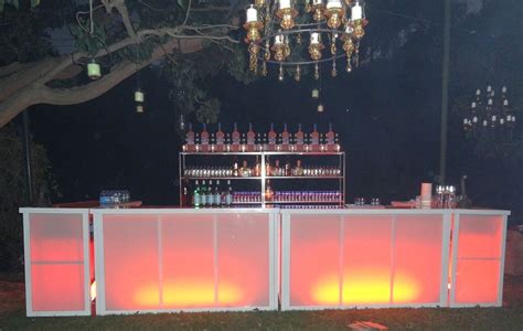 Plexiglass Bar With Led Lighting Party Rentals Backyard Rental Company