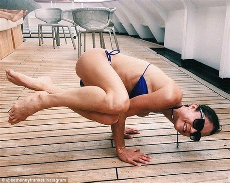 Bethenny Frankel Does A Challenging Yoga Pose In A Teeny Bikini Yoga