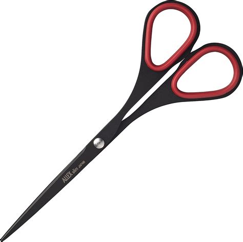 Allex Black And Red Scissors For Office Japanese Stainless Steel Made