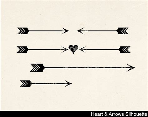 Arrow And Heart Silhouette Clip Art Library
