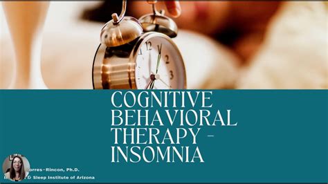 What Is Cognitive Behavioral Therapy For Insomnia Cbt I Youtube