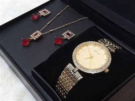 Elegant Jewellery And Watch T Set With T Box Price In Pakistan