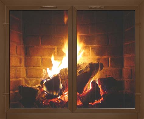 Contemporary Georgian Masonry Fireplace Glass Doors Brick Anew