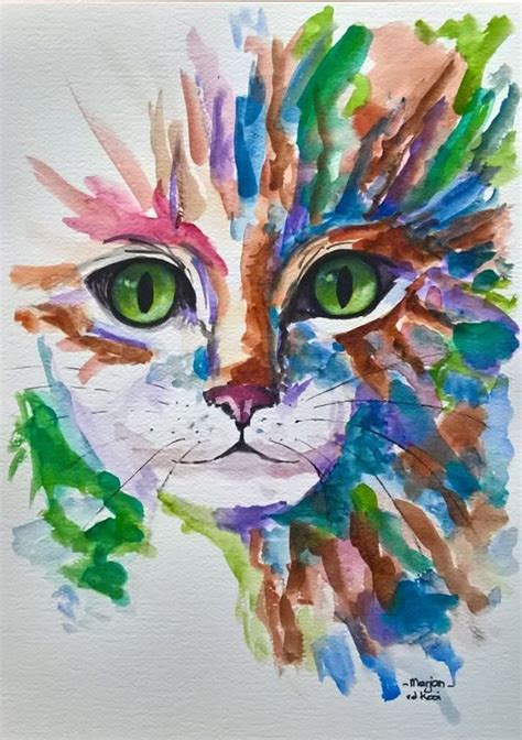 40 Easy Abstract Animals Painting Ideas Which Will Leave You Amazed Cat