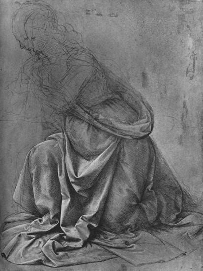 Study Of The Drapery Of A Woman Kneeling To The Left C1477 1945