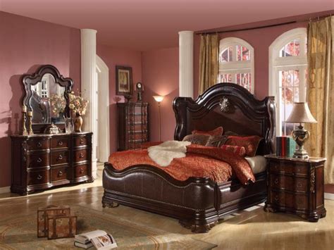 Marble Top Bedroom Set Traditional Luxury Bedroom Set Intricate Metal Scroll Work Espresso