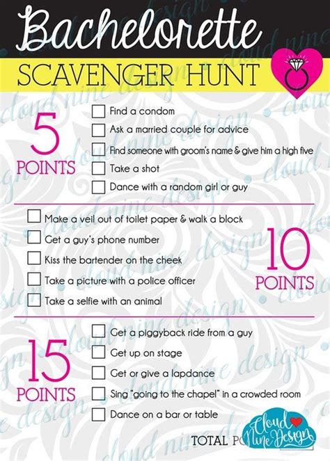 bachelorette scavenger hunt party game instant download etsy bachelorette scavenger hunt