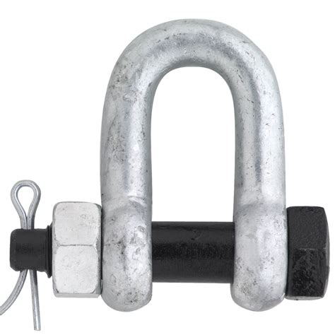 Black Pin Us Fed Spec Alloy D Shackle With Safety Pin Brindley Chains