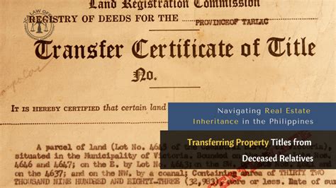 Guide Transferring Property Titles From Deceased Relatives