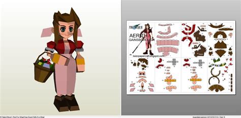 Papercraft Pdo File Template For Final Fantasy Aerith Final