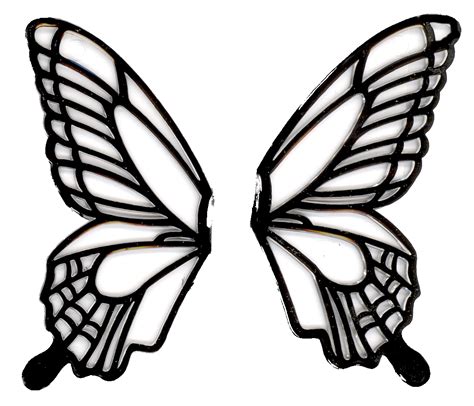 Butterfly Wings Black And White Clipart Clipground