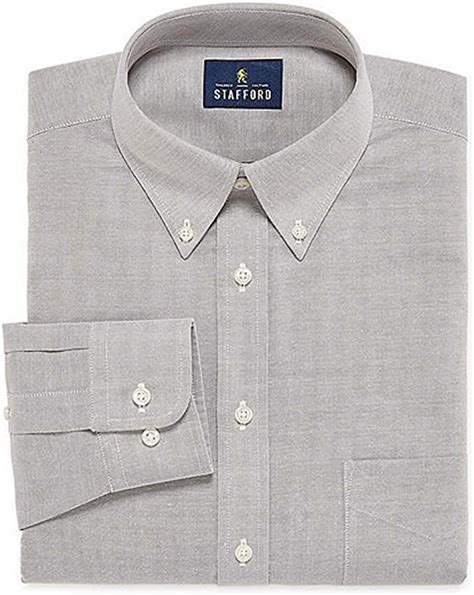 Stafford Regular Travel Oxford Mens Button Down Collar Long Sleeve