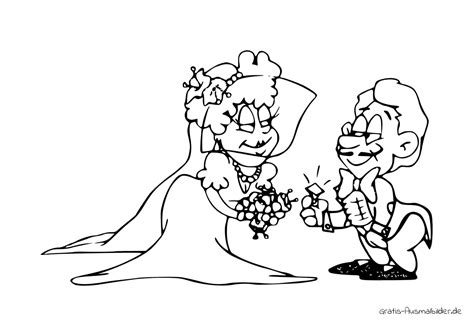 Ausmalbild Bräutigam Mit Braut Kostenlose Malvorlagen Bei Gratis Ausmalbilderde