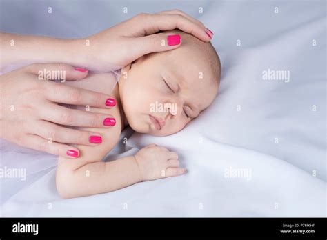 Newborn Baby Hand Holding Mother Stock Photo Alamy