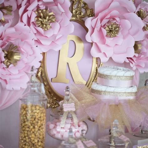 Shimmering Pink And Gold Baby Shower - Baby Shower Ideas - Themes - Games