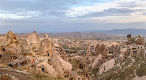Panorama Of Cappadocia Turkey From Uchisar Stock Image Image Of