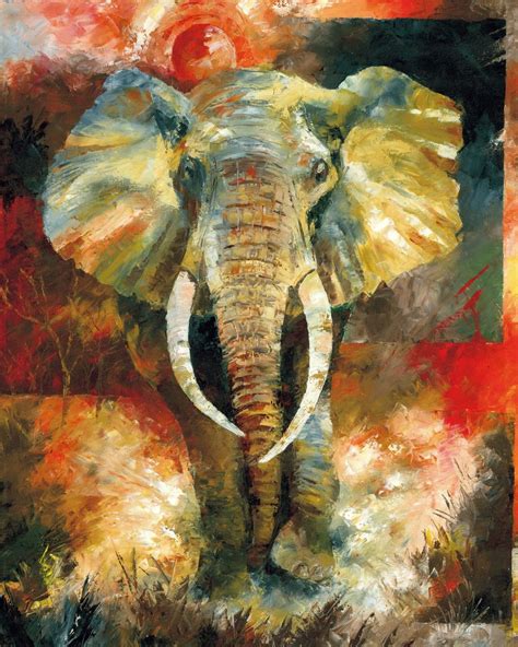 Wildlife African Elephant Art And Painting Elephant Art Elephant