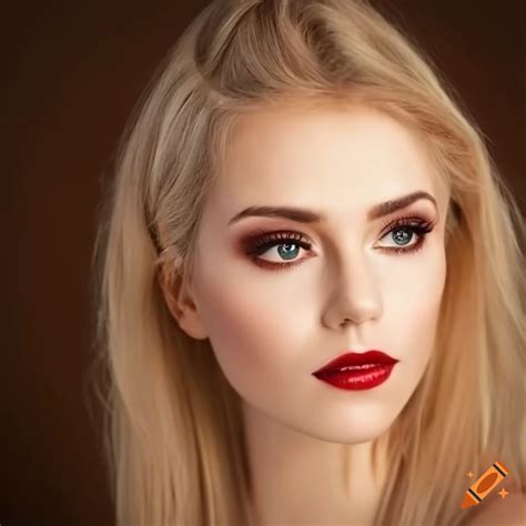 Young Blonde Woman With Makeup
