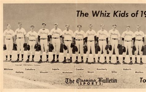 Hakes The Whiz Kids Of 1950the Fightin Phillies Large Newspaper