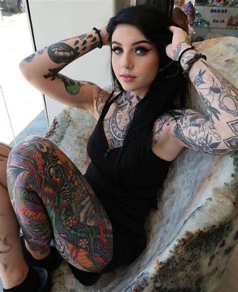 Tattoed Women Tattoed Girls Inked Girls Goth Beauty Dark Beauty