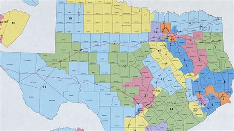 Part Of Texas Congressional Redistricting Map From 2003 The Lead Texas State Senate District