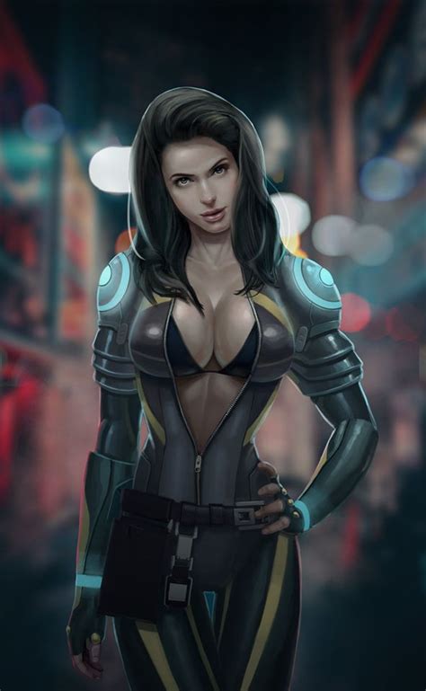 sci fi female r cyberpunk