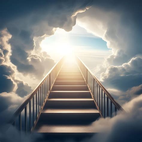 Premium Ai Image Image Of Stairway To Heaven With Bright Sun Light