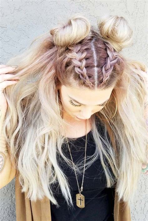 A hairstyle that goes really well with platinum blonde is if you braid two parts of the front of your hair, and connect them in the back. Easy Hairstyles: It Is Time to Reinvent That Spring Break ...