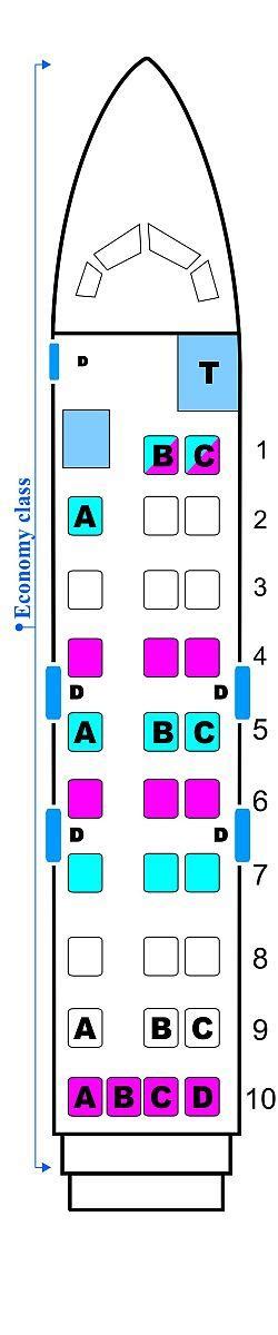 Seat Map Midwest Airlines Embraer Emb120 Seatmaestro