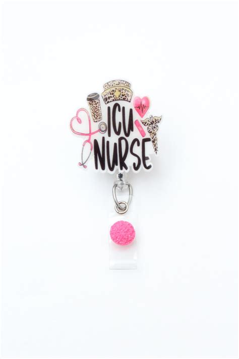 Icu Nurse Badge Reel Icu Nurse Icu Intensive Care Nurse Etsy