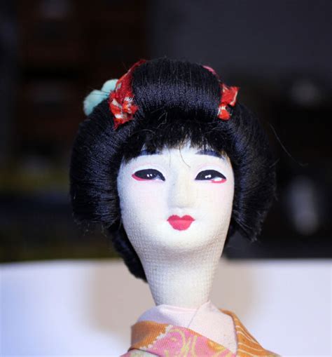 Vintage Geisha Doll Made In Japan Oriental Doll Cloth Asian Doll Japan Folk Ebay