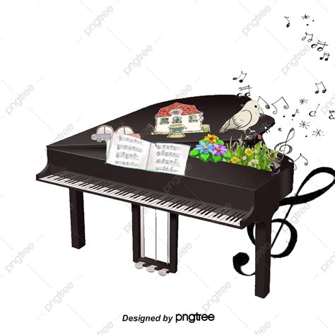 Vector Retro Cartoon Piano Png Clasico Cartoon Piano Piano Png Y