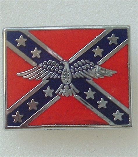 Confederate Flag Enamel Lapel Pin Badge