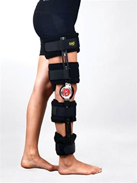 Hinged Knee Brace By Soles Adjustable Injury Stabilization After Acl