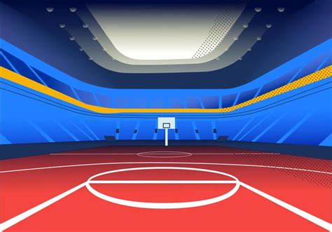 Basketball Stadium View Background Vector Illustrtation Svg Eps