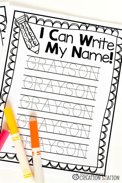 Anyway, these also work out to be fun ways to practice spelling and writing numbers. Name Writing Practice - Handwriting FREEBIE | Name writing ...