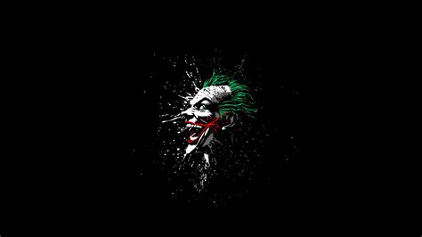 Wallpaper Joker Batman Comics Black Artwork Green Red White