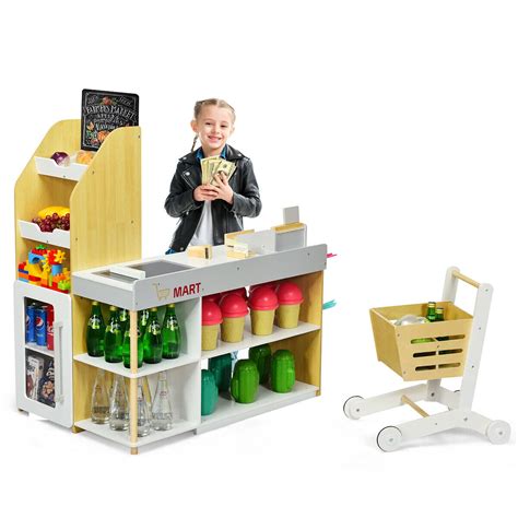 Costway Grocery Store Playset Pretend Play Supermarket Shopping Set