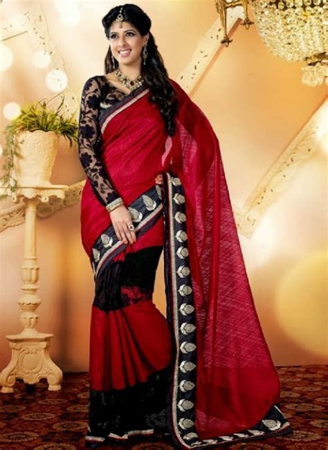 Fashion And Fok Christmas Cute Saree Saree S For Holiday Season Red Exclusive Sari Designs For