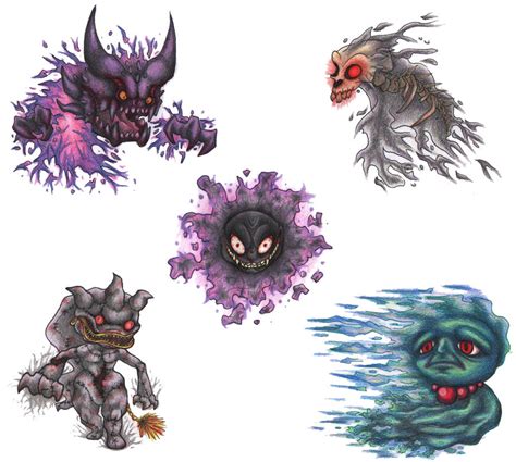 Assorted Ghost Types By Shikathefox On Deviantart