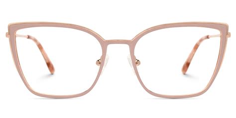 Adeliza Rectangle Pink Eyeglasses Vooglam