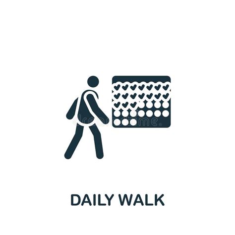Daily Walk Icon Monochrome Simple Healthy Lifestyle Icon For Templates
