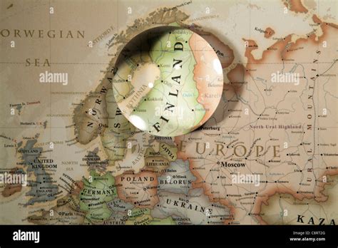 Close Up European Continent World Map Hi Res Stock Photography And