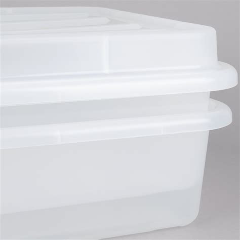 Vollrath 1551 C13 Food Storage Drain Box Set With Snap On Lid Traex Color Mate Clear 20 X 15