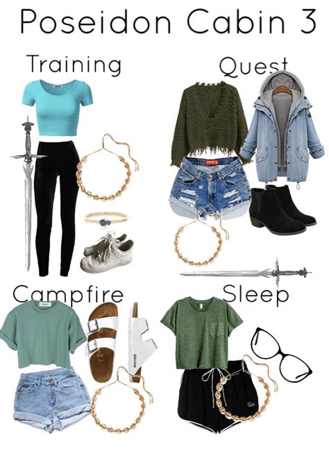 Poseidon Cabin 3 Girls Percy Jackson Outfits Movie Inspired Outfits