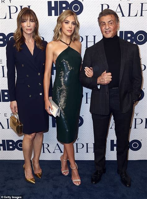 Sylvester Stallone With Wife Jennifer Flavin And Daughter Sistine At
