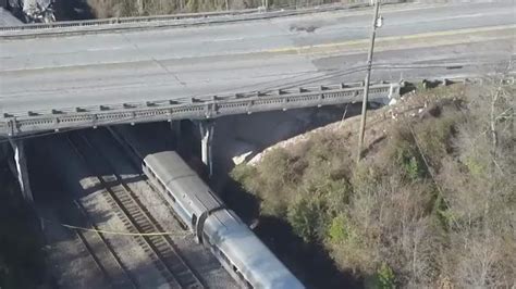 Drone Footage Shows Amtrak Train Crash Scene