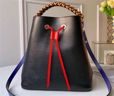 Louis Vuitton Braided Handle Epi Leather Neonoe Bucket Bag M53916