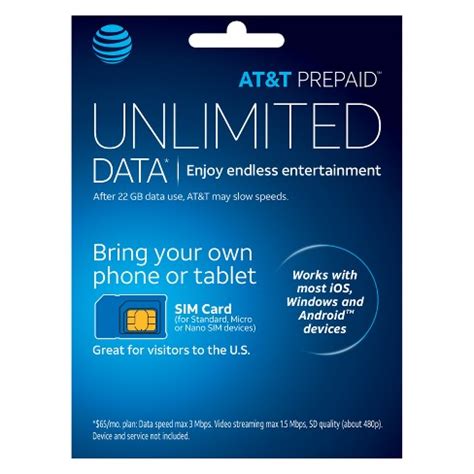 It has the biggest coverage nationwide aside from verizon and gives the best compatibility with devices both within and from outside the united states. AT&T Prepaid SIM Card Kit : Target